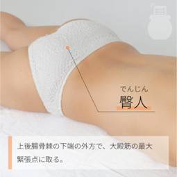 臀人 でんじん｜ツボの場所と効果｜ツボネット 鍼灸の症例が検索できるツボ辞典